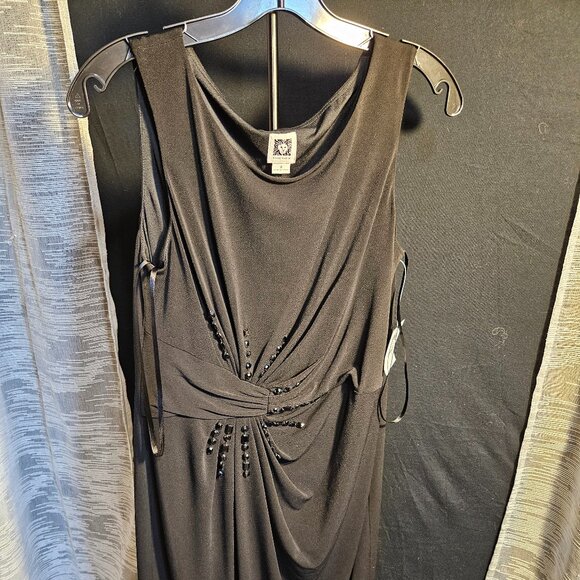 Anne Klein Ruching Embellished Dress Size 8 - Picture 1 of 5